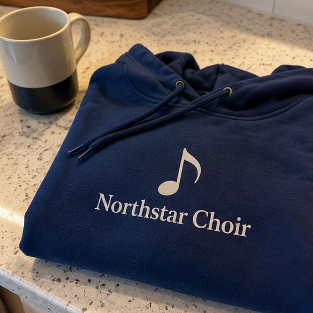 Customer photo of a custom choir hoodie